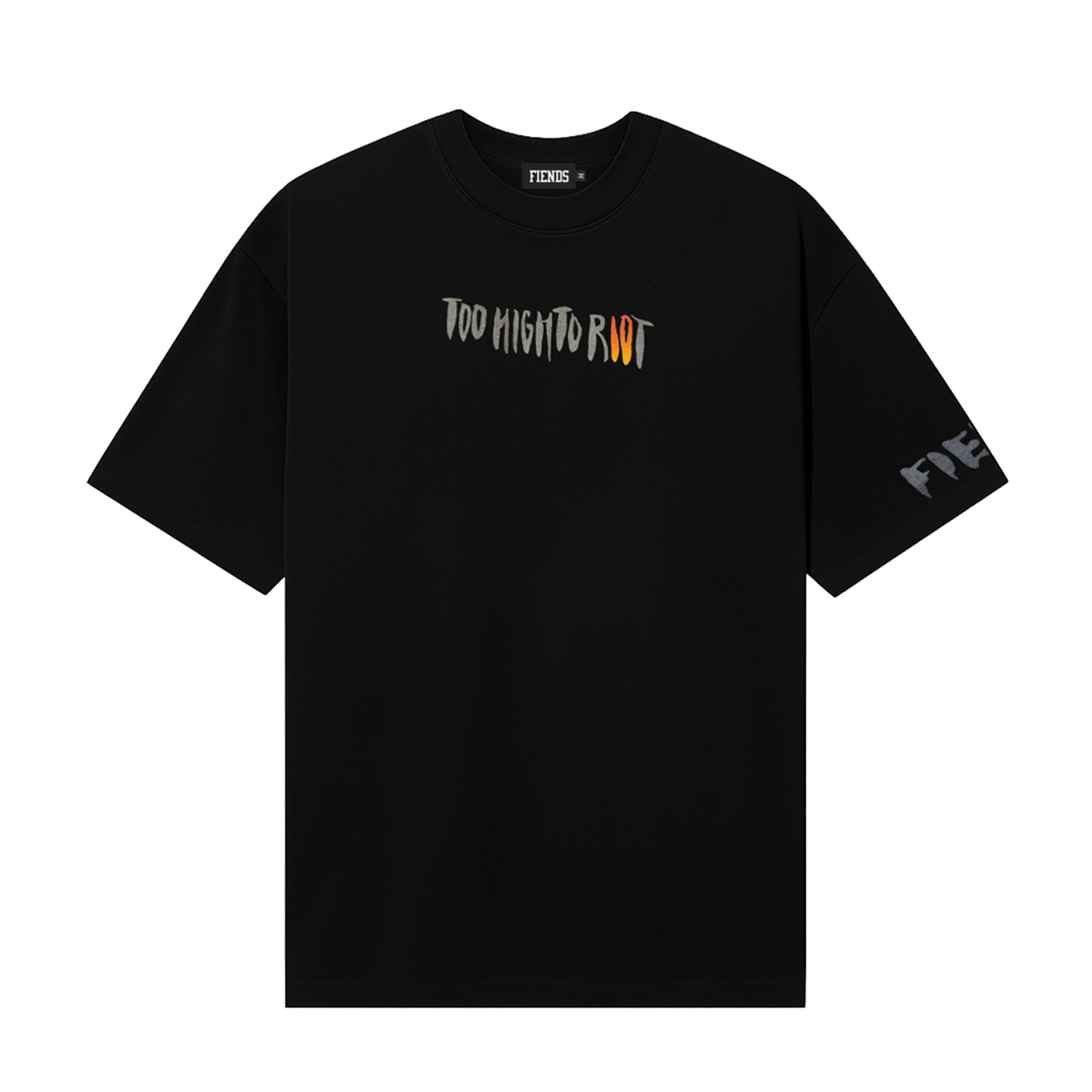 Too High To Riot Decade Tee - Black