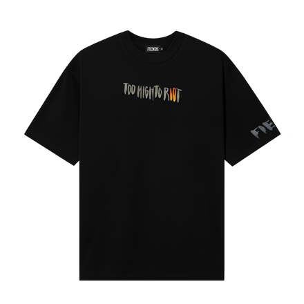 Too High To Riot Decade Tee - Black
